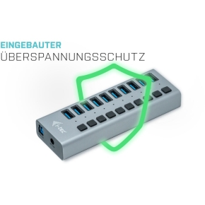 D I-TEC USB 3.0 HUB 10 PORT 48 W