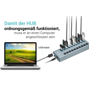 D I-TEC USB 3.0 HUB 10 PORT 48 W