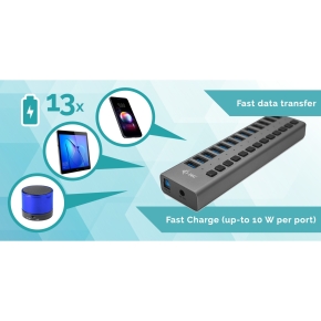 D I-TEC USB 3.0 HUB 13 PORT 60 W