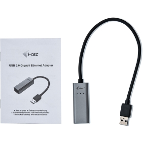 D I-TEC USB 3.0 Metal Gigabit Ethernet Adapter 1x USB 3.0 auf RJ-45 LED-Anzeige fuer Notebook Tablet PC Windows Mac Linux Android