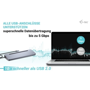 D I-TEC USB-C ERGO DOCK + CHARGER