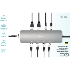 D I-TEC USB-C METAL NANO 2X HDMI