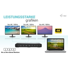 D I-TEC Dockingstation USB-C/ USB4 Thunderbolt 3 + PD