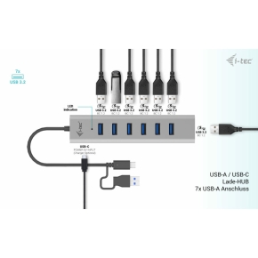 D I-TEC USB-C CHARGING HUB 7 PORT