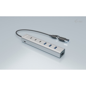 D I-TEC USB-C/USB-A Charging Metal HUB 7 Port 3x USB-C 3.2 Gen. 1 4x USB-A 3.2 Gen. 1