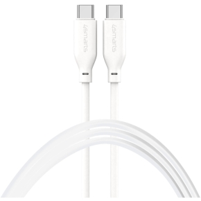 4smarts USB-C / USB-C Silikon-Kabel High Flex 60W 1.5m Wei