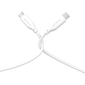 4smarts USB-C / USB-C Silikon-Kabel High Flex 60W 1.5m Wei