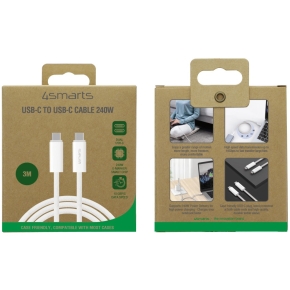 4smarts USB-C Kabel PremiumCord 240W 3m. wei