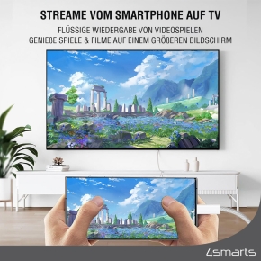 4smarts USB-C auf Display Port Kabel 2m. wei