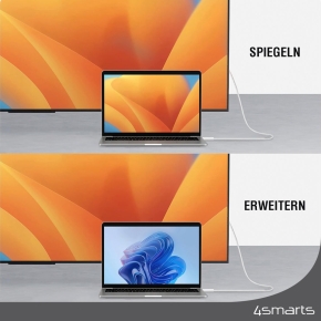 4smarts USB-C auf Display Port Kabel 2m. wei