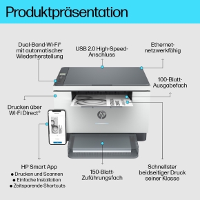 L HP LaserJet M234dw S/W-Laserdrucker 3in1 A4 LAN WLAN