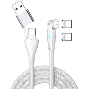 4smarts USB-C/A 540 Magnetkabel GravityCord 100W 1.8m wei