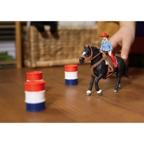 Schleich Farm World 42576 Barrel Racing mit Cowgirl