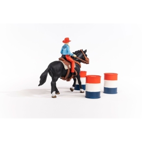 Schleich Farm World 42576 Barrel Racing mit Cowgirl