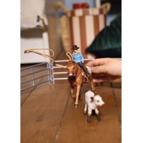 Schleich Farm World 42577 Team Roping mit Cowgirl
