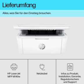 L HP LaserJet MFP M140w S/W-Laserdrucker 3in1 A4 WLAN WiFi 150 Blatt