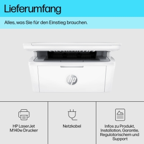 L HP LaserJet MFP M140w S/W-Laserdrucker 3in1 A4 WLAN WiFi 150 Blatt