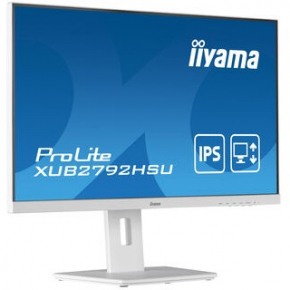 27/68,6cm (1920x1080) iiyama XUB2792HSU-W5 LCD Business Full HD IPS W 4ms HDMI VGA DisplayPort USB 2.0 Height Adj. Stand Speaker FullHD White