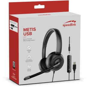 Speedlink Office Headset METIS. USB. Stereo. schwarz retail