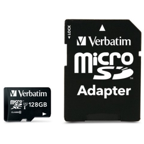 CARD 128GB Verbatim Pemium MicroSDXC 90MB/s +Adapter