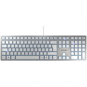 Cherry KC 6000 SLIM Tastatur USB Silber QWERTZ DE
