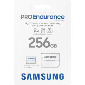 CARD 256GB Samsung PRO Endurance MicroSDXC UHS-I U3 inkl. Adapter