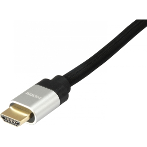 Equip HDMI UHS E.Gewebe 2.1 A-A St/St 1.0m 8K60Hz HDR sw
