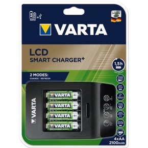 Akku Ladegerät (inkl. Akkus) LCD Smart Charger+ *Varta*