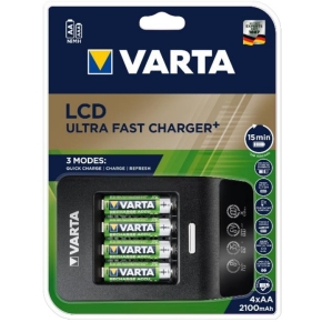 Akku Ladegerät (inkl. Akkus) LCD Ultra Fast Charger+ *Varta*