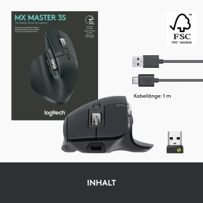 Logitech Master Series MX MASTER 3S ergonomisch graphite