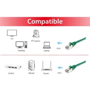 Equip Patchkabel Cat6A S/FTP 2xRJ45 30.00m grün LSZH Polybeutel