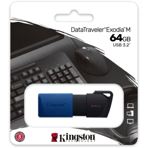 STICK 64GB USB 3.2 Kingston DataTraveler Exodia M Black/Blue