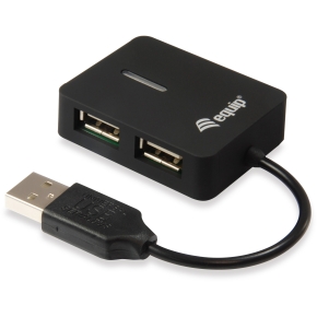 Equip USB-Hub 4-Port 2.0 ->4x2.0 480Mbps o.Netzteil sw
