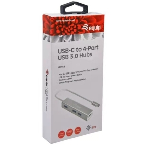 Equip USB-Hub 4-Port 3.2/C->4x3.0 5Gbps o.Netzteil si