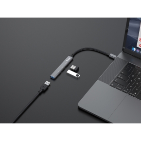 Equip USB-Hub 4-Port 3.0/C->1x3.0 3x2.0 5Gbps o.Netzteil gr