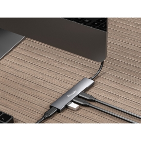 Equip USB-Hub 4-Port 3.2/C->4x3.0 5Gbps o.Netzteil gr