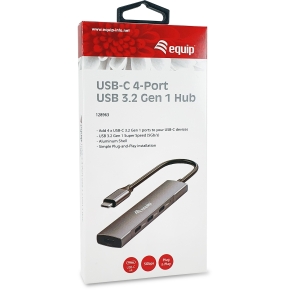 Equip USB-Hub 4-Port 3.2/C->4x3.0 5Gbps o.Netzteil gr