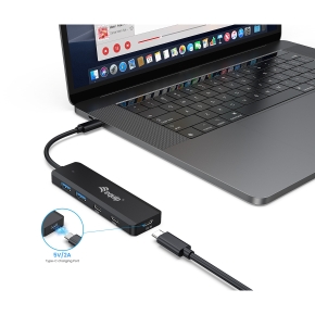 Equip USB-Hub 4-Port 3.2/C->2xUSB-C 2xUSB-A 5Gbps o.Netz.sw