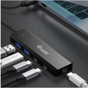 Equip USB-Hub 4-Port 3.2/C->2xUSB-C 2xUSB-A 5Gbps o.Netz.sw