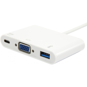 Equip Dock USB-C->VGA.USB3.0.60WPD 15cm ws