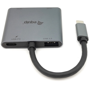 Equip Dock USB-C->2xHDMI.USB 3.0.100WPD 15cm si