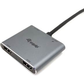Equip Dock USB-C->2xHDMI.USB 3.0.100WPD 15cm si