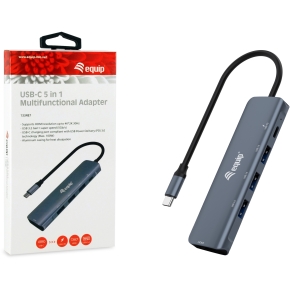 Equip Dock USB-C->HDMI.3xUSB3.0.100WPD 25cm gr