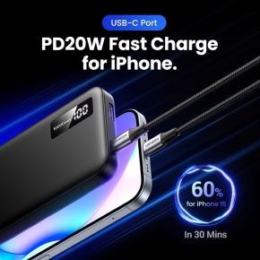 10000mAh Two-way Fast Charging Powerbank Black