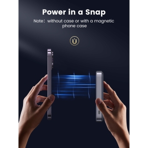10000mAh Mini Powerbank Wireless 20W with MagSafe grey