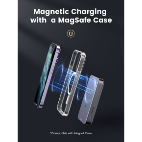10000mAh Mini Powerbank Wireless 20W with MagSafe grey