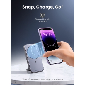 10000mAh Mini Powerbank Wireless 20W with MagSafe grey