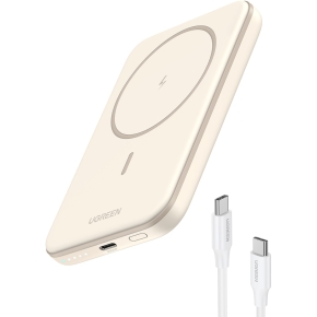 5000mAh Mini Powerbank Wireless 15W with MagSafe white