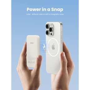 5000mAh Mini Powerbank Wireless 15W with MagSafe white