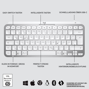 Logitech MX Keys Mini MAC - Tastatur Hintergrundbeleuchtung